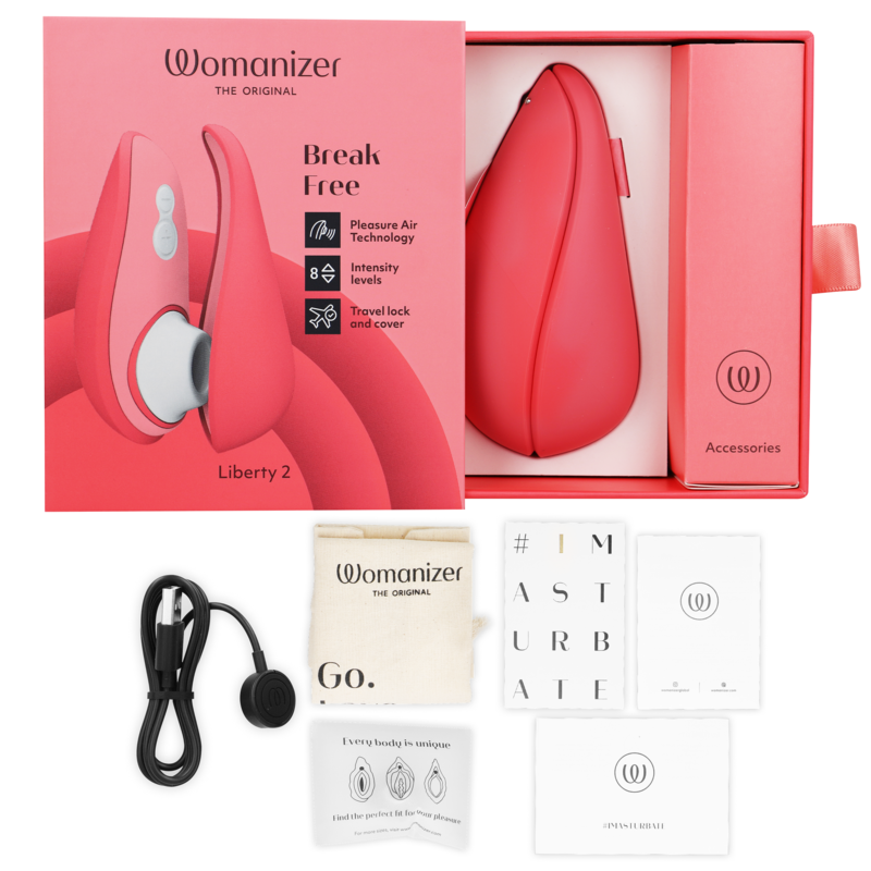 WOMANIZER - LIBERTY 2 CLITORISSTIMULATOR & ZUIGING ROZE