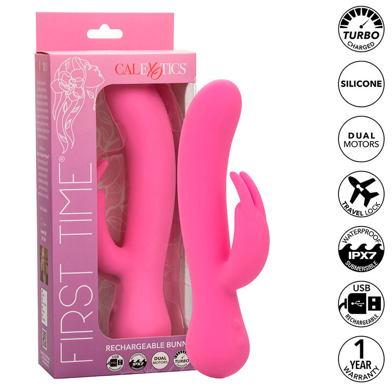CALEXOTICS - EERSTE KEER VIBRATOR RABBIT OPLAADBAAR ROZE