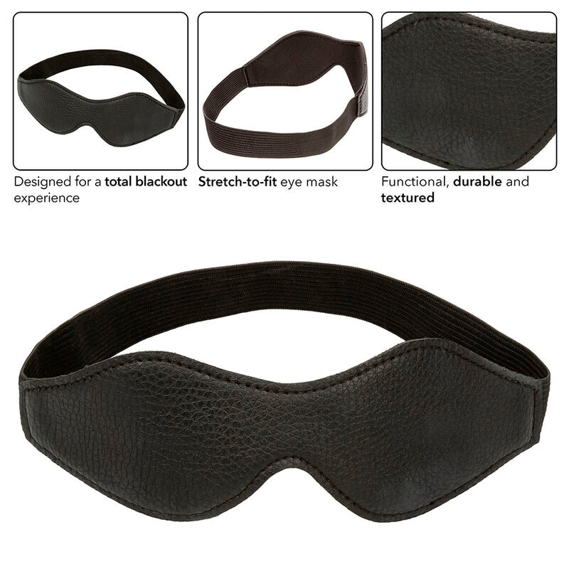 CALEXOTICS - NACHTELIJK OOGMASKER PVC LEER ZWART