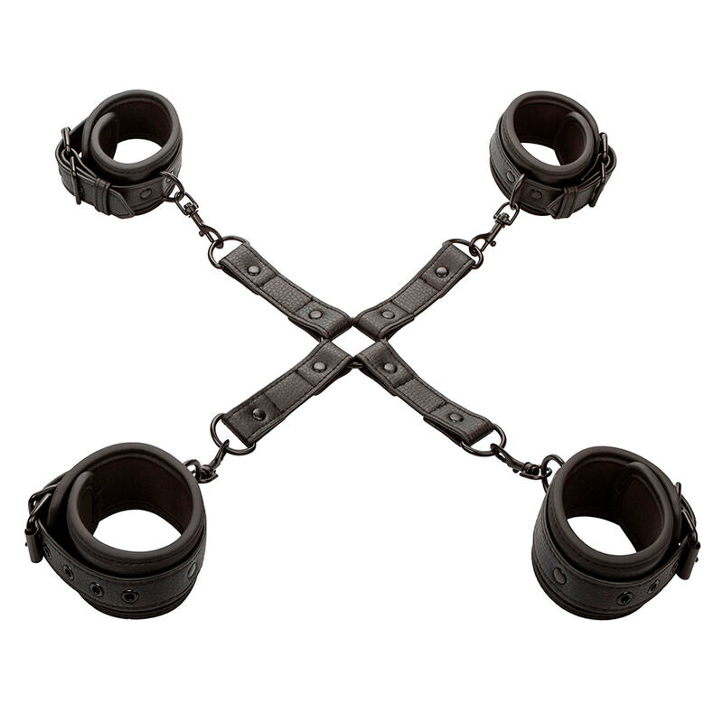 CALEXOTICS - NOCTURNAL HOG TIE CONNECTOR VERSTELBAAR LEREN ZWART
