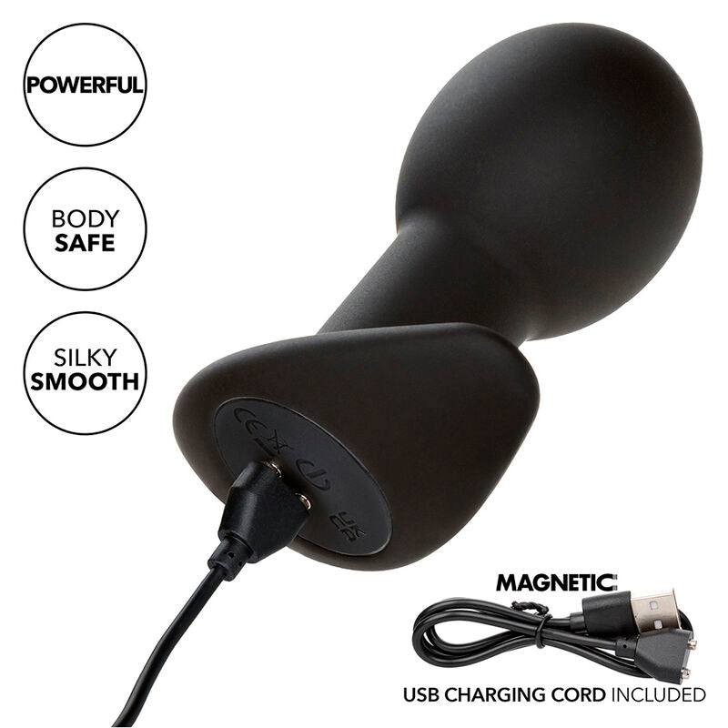CALEXOTICS - ROCK BOTTOM ANAALPLUG 10 TRILLINGEN SILICONE ZWART