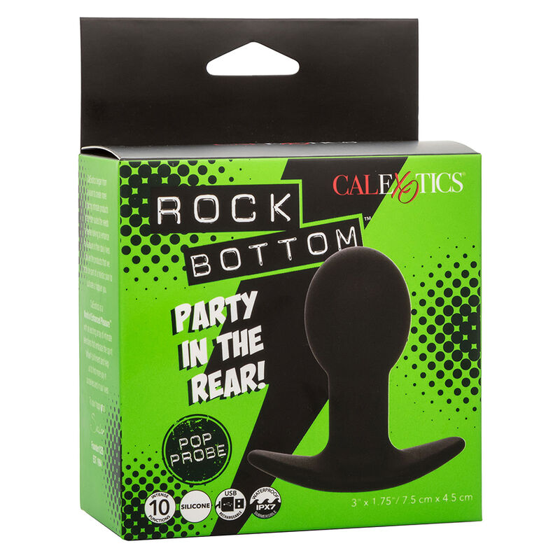 CALEXOTICS - ROCK BOTTOM ANAALPLUG 10 TRILLINGEN SILICONE ZWART