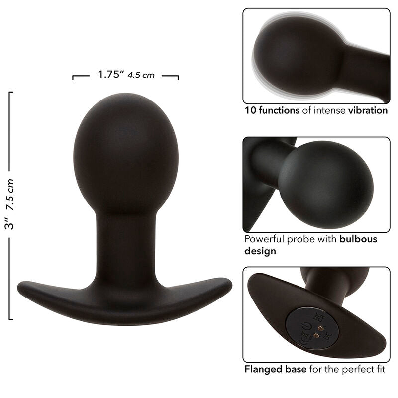 CALEXOTICS - ROCK BOTTOM ANAALPLUG 10 TRILLINGEN SILICONE ZWART