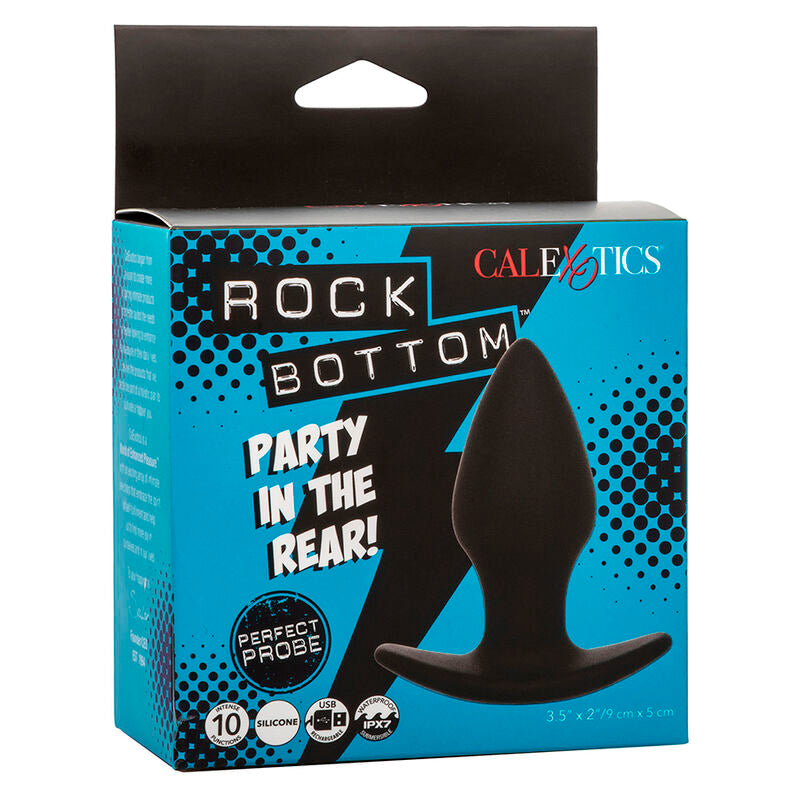 CALEXOTICS - ROCK BOTTOM PERFECTE ANAALPLUG 10 TRILLINGEN SILICONE ZWART