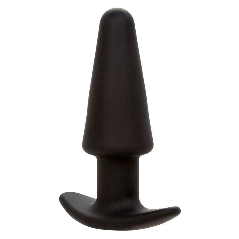 CALEXOTICS - ROCK BOTTOM TAPERED ANAL PLUG 10 VIBRATIES SILICONE ZWART