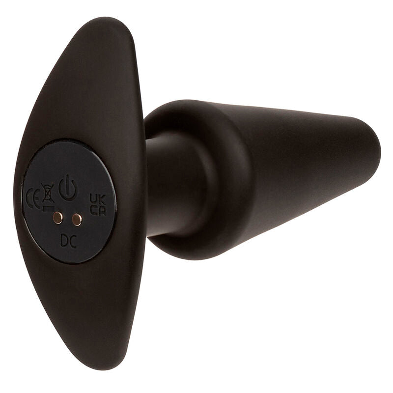 CALEXOTICS - ROCK BOTTOM TAPERED ANAL PLUG 10 VIBRATIES SILICONE ZWART