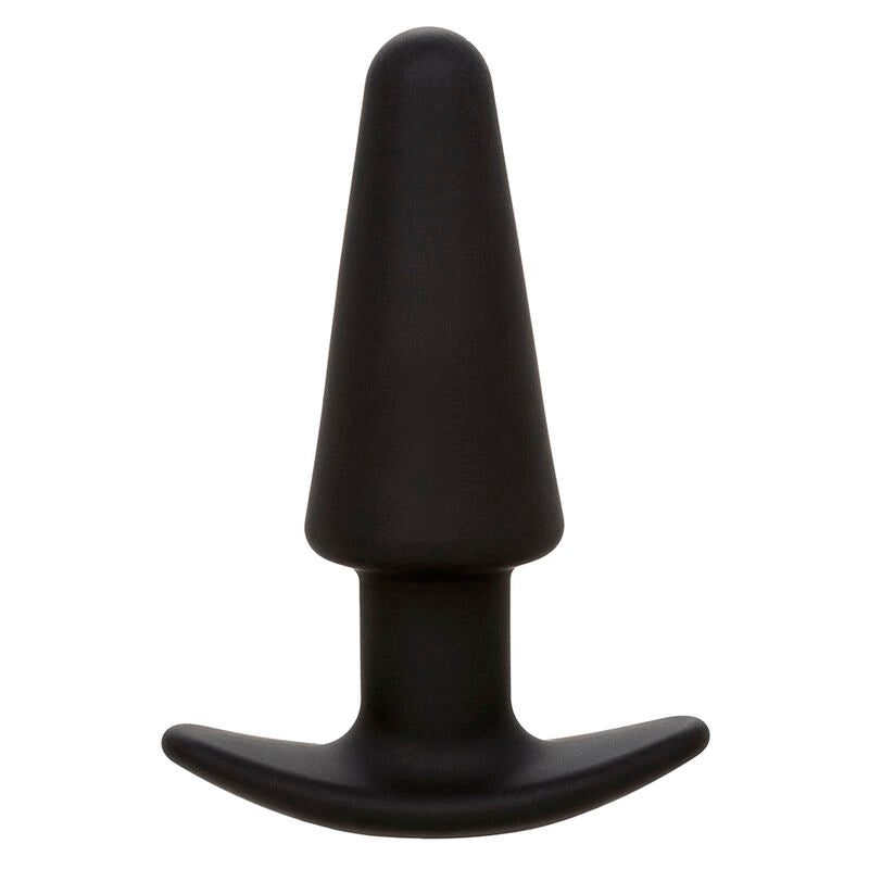 CALEXOTICS - ROCK BOTTOM TAPERED ANAL PLUG 10 VIBRATIES SILICONE ZWART