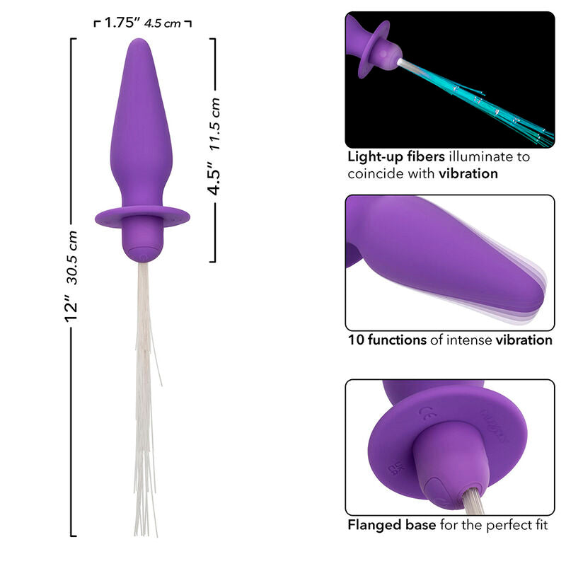 CALEXOTICS - SOUTHERN LIGHTS OPLICHTENDE ANALE PLUG 10 TRILLINGEN SILICONEN PAARS