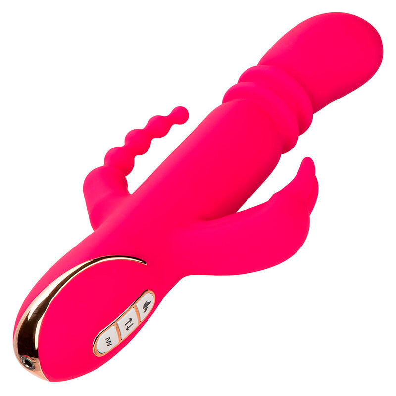 CALEXOTICS - JACK FANTASY TRIPLE VERWARMDE VIBRATOR RABBIT ROZE