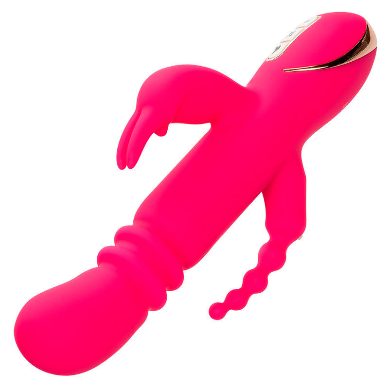 CALEXOTICS - JACK FANTASY TRIPLE VERWARMDE VIBRATOR RABBIT ROZE