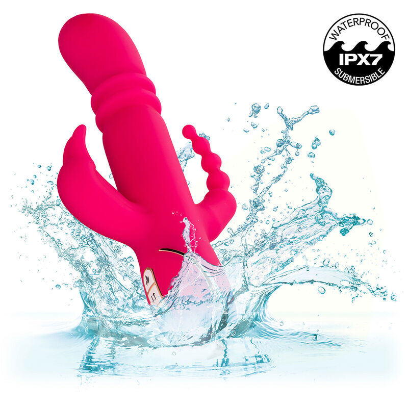 CALEXOTICS - JACK FANTASY TRIPLE VERWARMDE VIBRATOR RABBIT ROZE