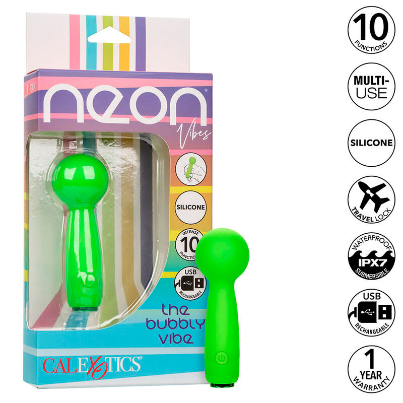 CALEXOTICS - NEON VIBES DE BUBBLY VIBE MINI MASSAGER 10 TRILLINGEN GROEN