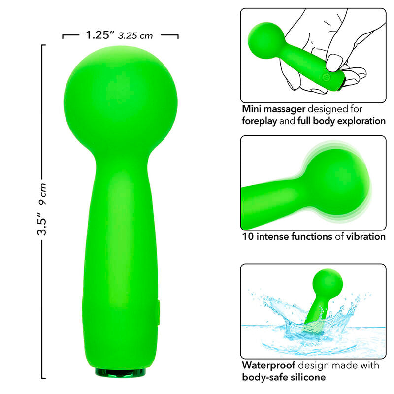 CALEXOTICS - NEON VIBES DE BUBBLY VIBE MINI MASSAGER 10 TRILLINGEN GROEN