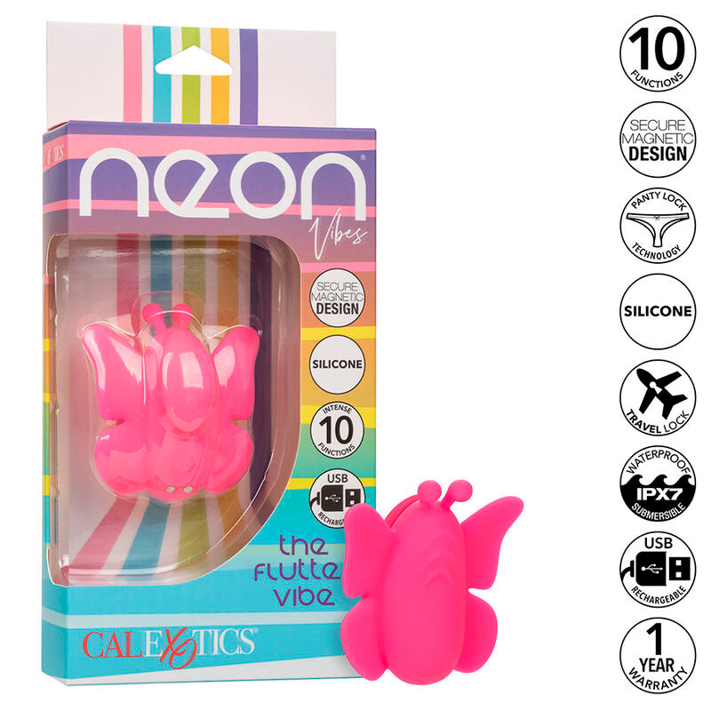 CALEXOTICS - NEON VIBES THE FLUTTER VIBE STIMULATOR 10 TRILLINGEN ROZE