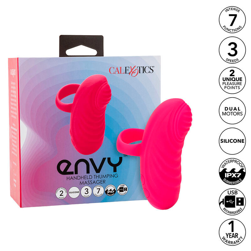 CALEXOTICS - ENVY HANDGEHOUDEN ROLLENDE BAL MASSAGER 7 TRILLINGEN ROZE