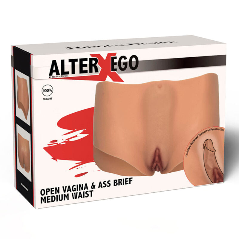 HIDDEN DESIRE - ALTER EGO OPEN VAGINA & ASS SLIP MEDIUM TAILLE HUIDSKLEUR