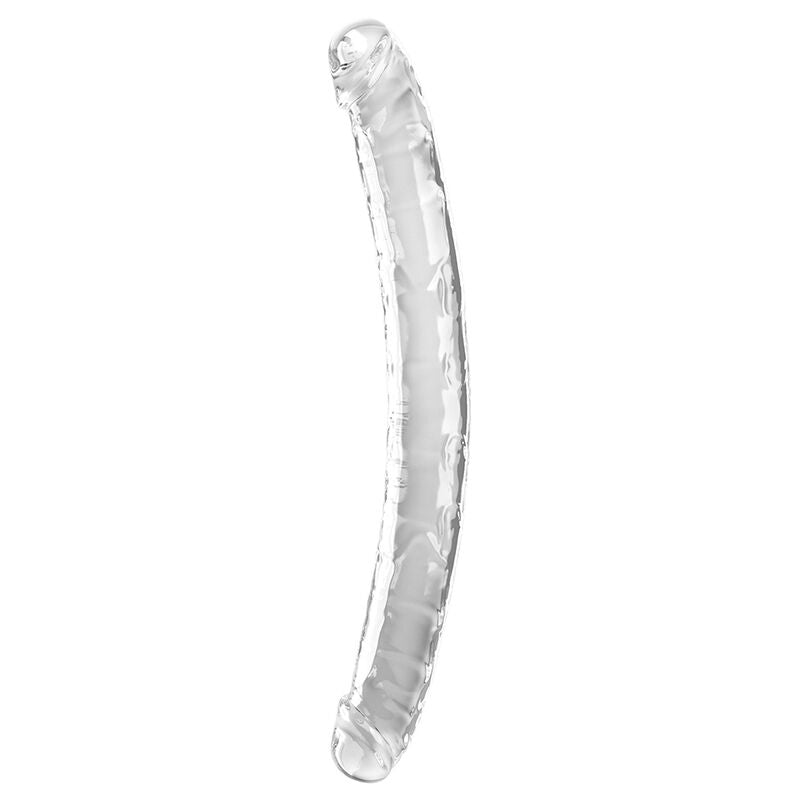 KING COCK - DOUBLE TROUBLE DUBBELE DILDO 46 CM DOORZICHTIG