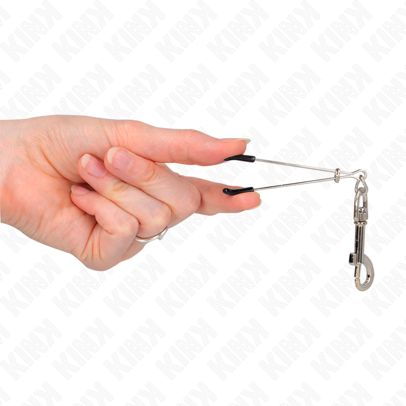 KINK - DUNNE HAAK NIPPELKLEM ZILVER 7 CM