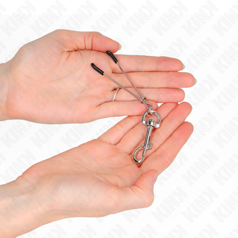 KINK - DUNNE HAAK NIPPELKLEM ZILVER 7 CM
