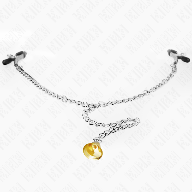 KINK - KETTING NIPPELKLEMMEN MET HOORN HANGER 30 CM
