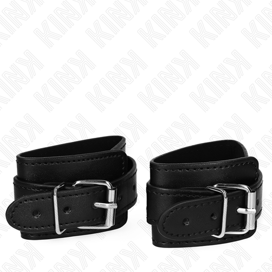 KINK - AFSLUITBARE KERKER POLSBANDEN ZWART VERSTELBAAR 21-28 CM X 5.5 CM