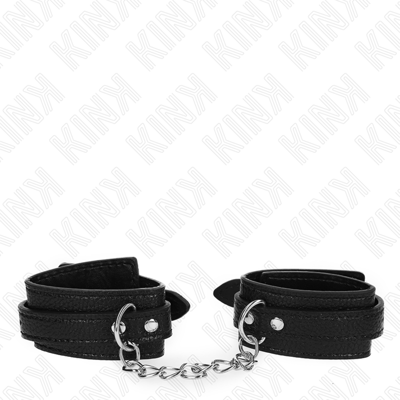 KINK - SLANGENPRINT POLSBANDEN ZWART VERSTELBAAR 20-28 CM X 5.4 CM