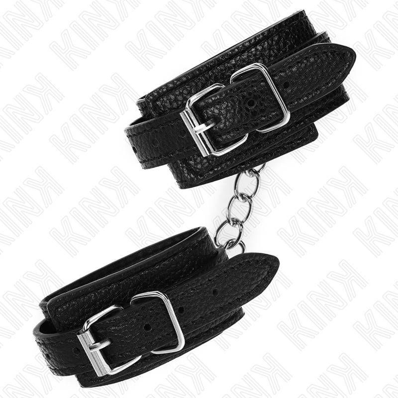 KINK - SLANGENPRINT POLSBANDEN ZWART VERSTELBAAR 20-28 CM X 5.4 CM