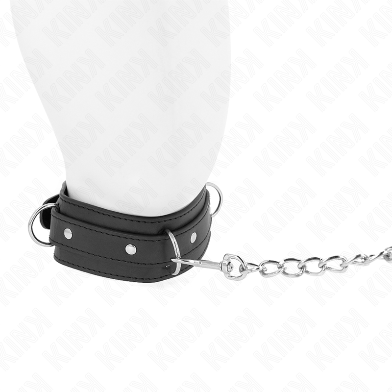 KINK – HALSBAND MET RIEM 65 CM 3 RING MODEL 1 VERSTELBAAR 38-49 CM X 5 CM
