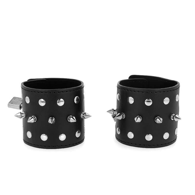 KINK - PUNK POLSBANDJES MET SPIKES 25 X 6 CM