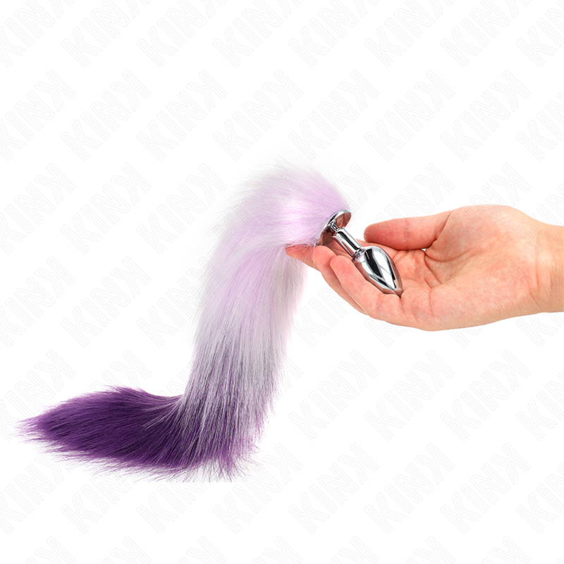 KINK - ANALE PLUG MAAT S 7 X 3 CM MET SYNTHETISCHE STAART 40 CM PAARS