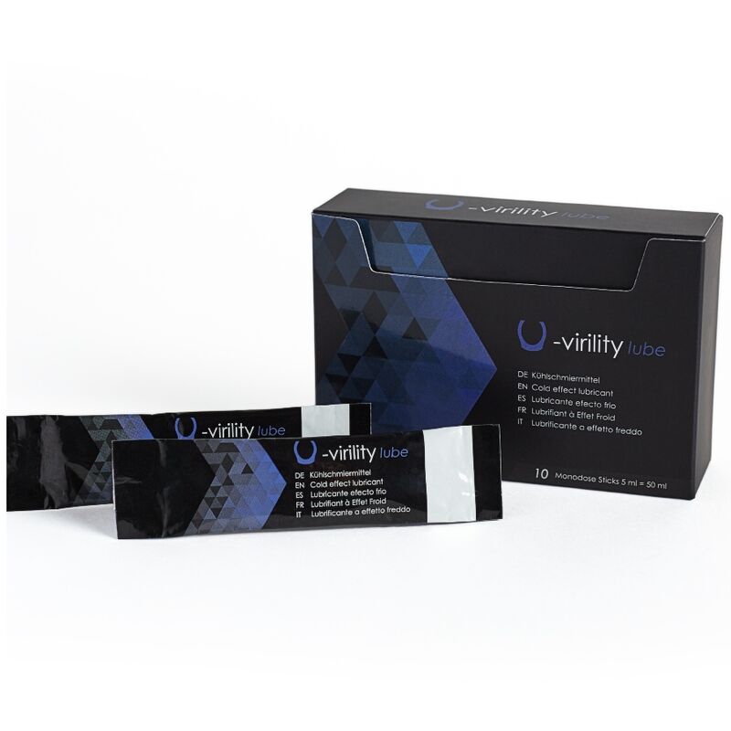 500 COSMETICS - U-VIRILITY LUBE KOUD EFFECT GLIJMIDDEL 10 X 5 ML
