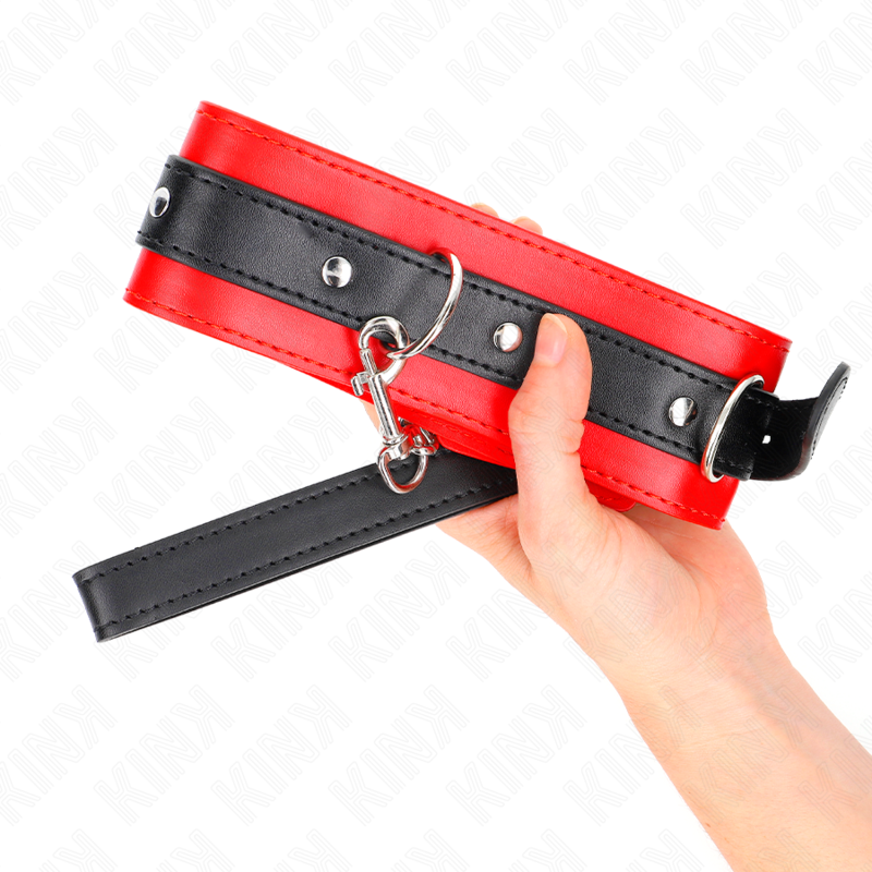 KINK - HALSBAND MET RIEM 65 CM MET STRAP ROOD 54 X 4,5 CM