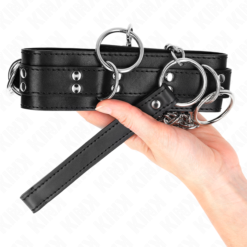KINK - 3-RING SLAVERNIJKETTING MET BAND 80 CM 53 X 5 CM