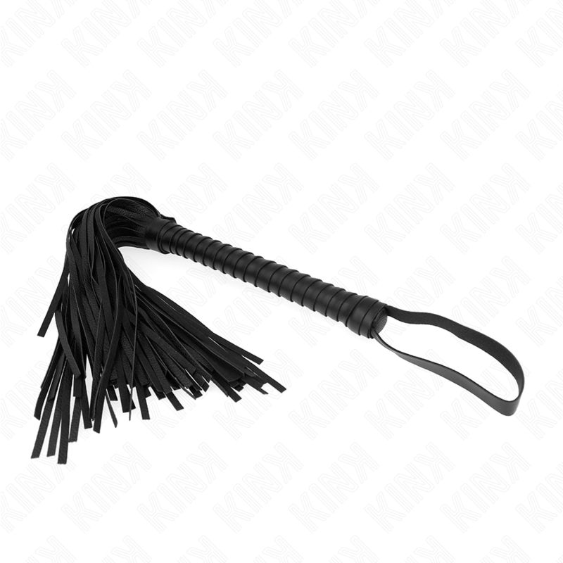 KINK - ZWEEP MET ZWART GERIBBELD HANDVAT 48,5 CM