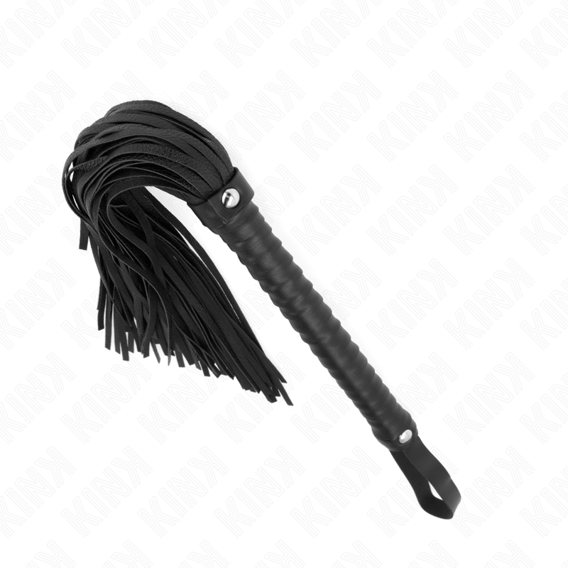 KINK - ZWEEP MET ZWART GERIBBELD HANDVAT 48,5 CM