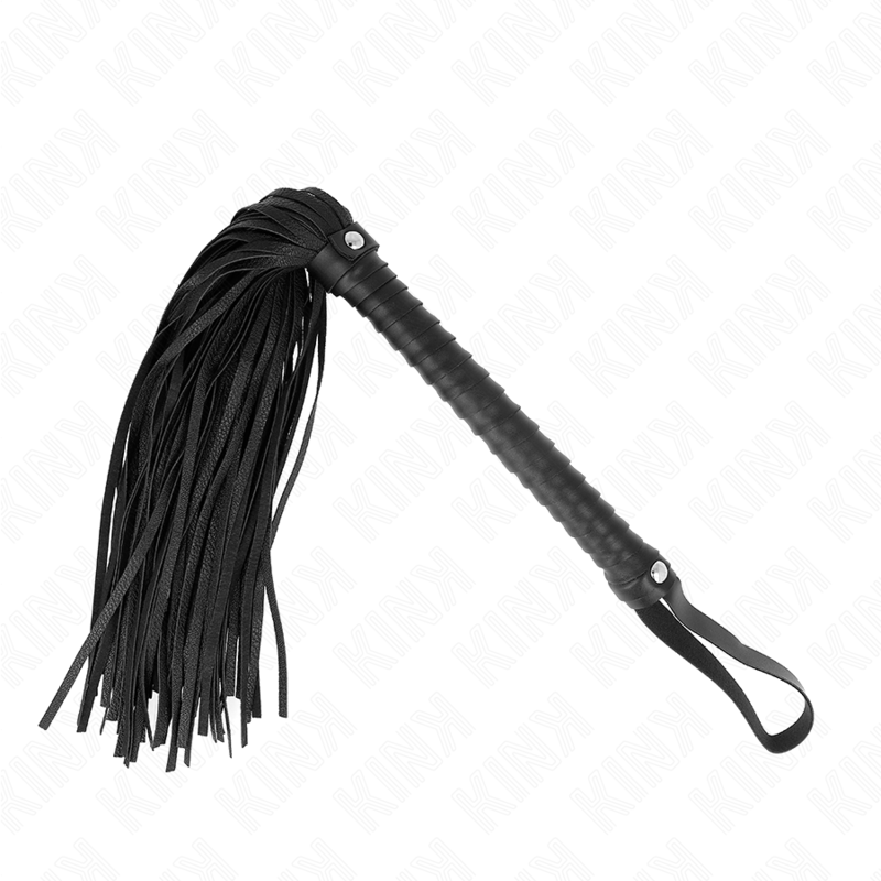 KINK - ZWEEP MET ZWART GERIBBELD HANDVAT 48,5 CM