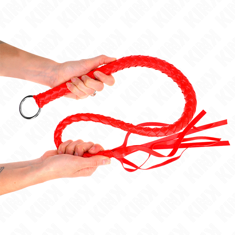 KINK - SLANGENZWEEP MET RODE HANDRING 65 CM