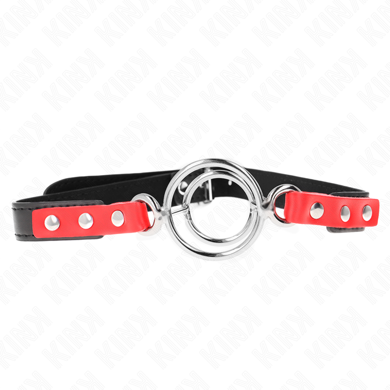 KINK - KNEVEL MET MEERDERE O-RINGEN 4 / 4.8 CM ROOD 38 X 56 CM