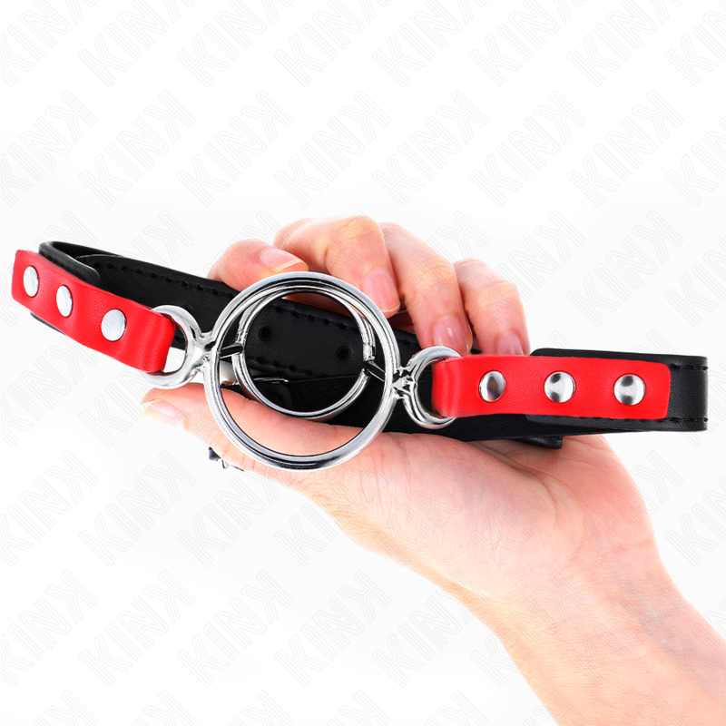 KINK - KNEVEL MET MEERDERE O-RINGEN 4 / 4.8 CM ROOD 38 X 56 CM