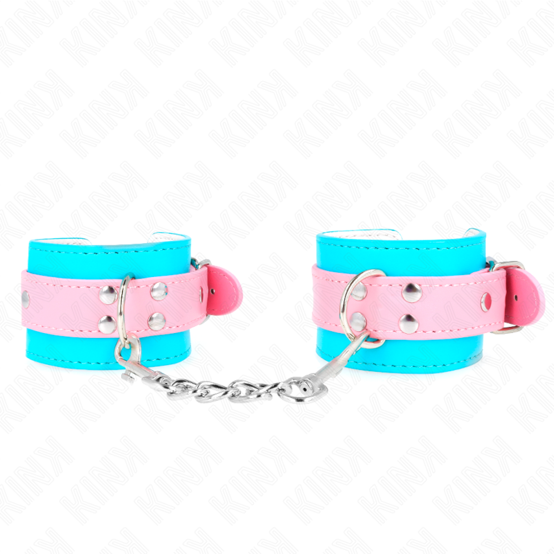 KINK - SCHATTIGE POLSBANDJES BLAUW / ROZE VERSTELBAAR 16-28 CM X 5 CM