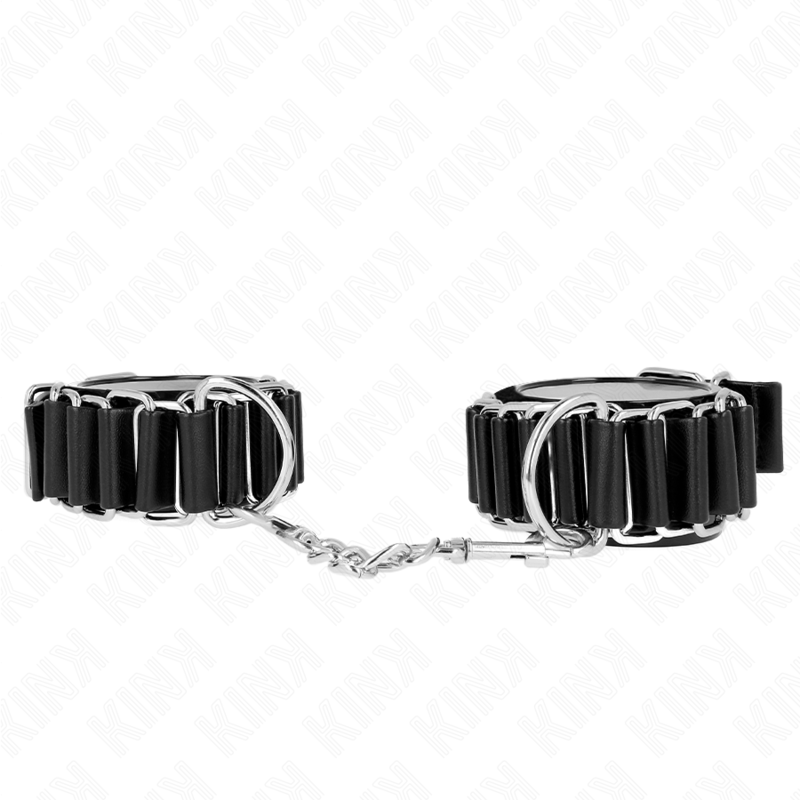 KINK - SCHARNIER-ACHTIGE DUNNE POLSBOEIEN ZWART VERSTELBAAR 16-22 CM X 3,5 CM