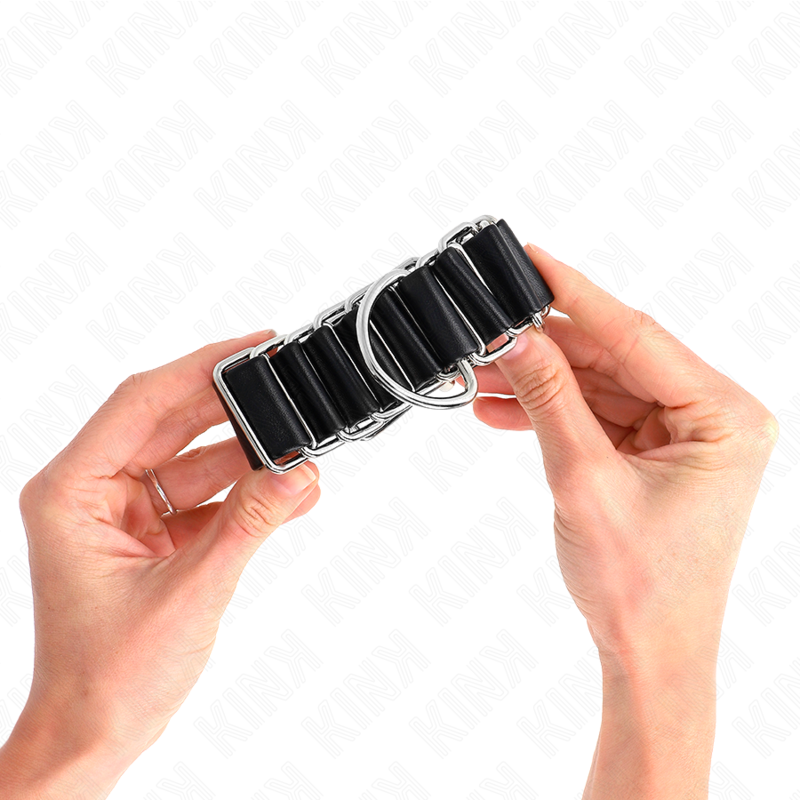 KINK - SCHARNIER-ACHTIGE DUNNE POLSBOEIEN ZWART VERSTELBAAR 16-22 CM X 3,5 CM