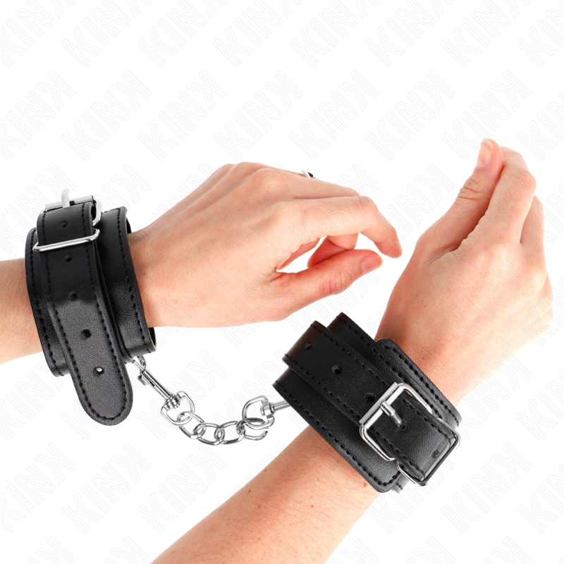 KINK - DUNNE POLSBANDJES ZWART VERSTELBAAR 21-33 CM
