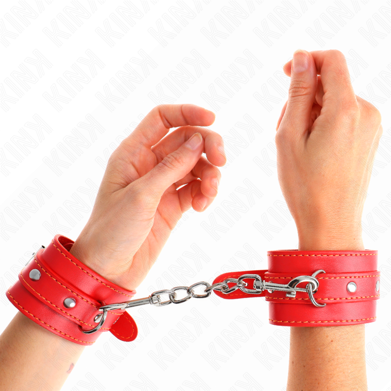 KINK - DUNNE POLSBANDJES ROOD VERSTELBAAR 21-33 CM