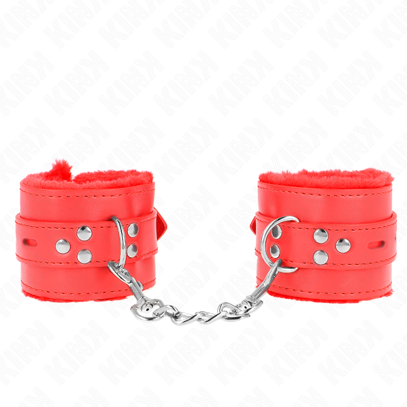 KINK - POLSBROEKEN MET VIERKANTE GATEN ROOD EN RODE RIEM VERSTELBAAR 17-29 CM X 6 CM
