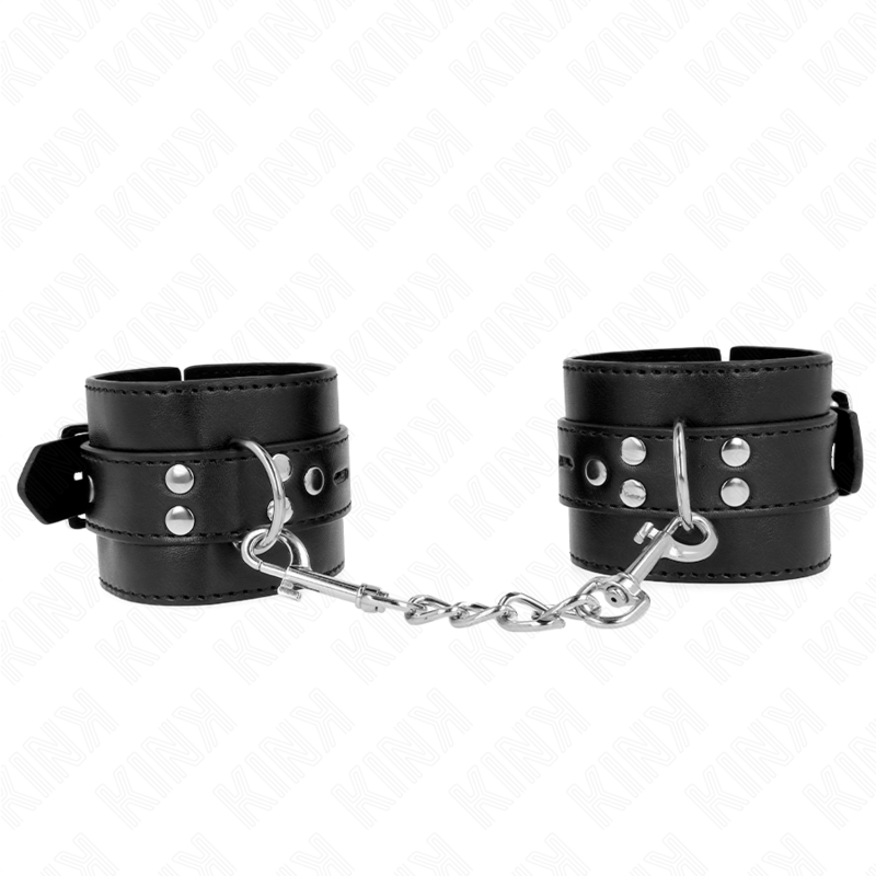 KINK - POLSBROEKEN ZWART MET ZWARTE RIEM VERSTELBAAR 17-28 CM X 6 CM