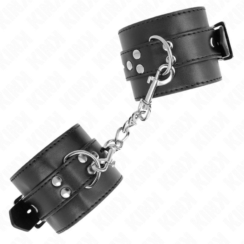 KINK - POLSBROEKEN ZWART MET ZWARTE RIEM VERSTELBAAR 17-28 CM X 6 CM