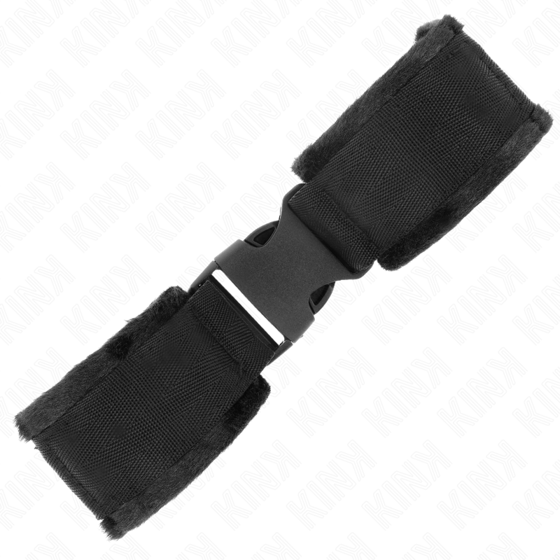 KINK - NYLON SLUITBAND POLSBANDEN ROOD-ZWART MODEL 1 VERSTELBAAR 25-35 CM X 6 CM