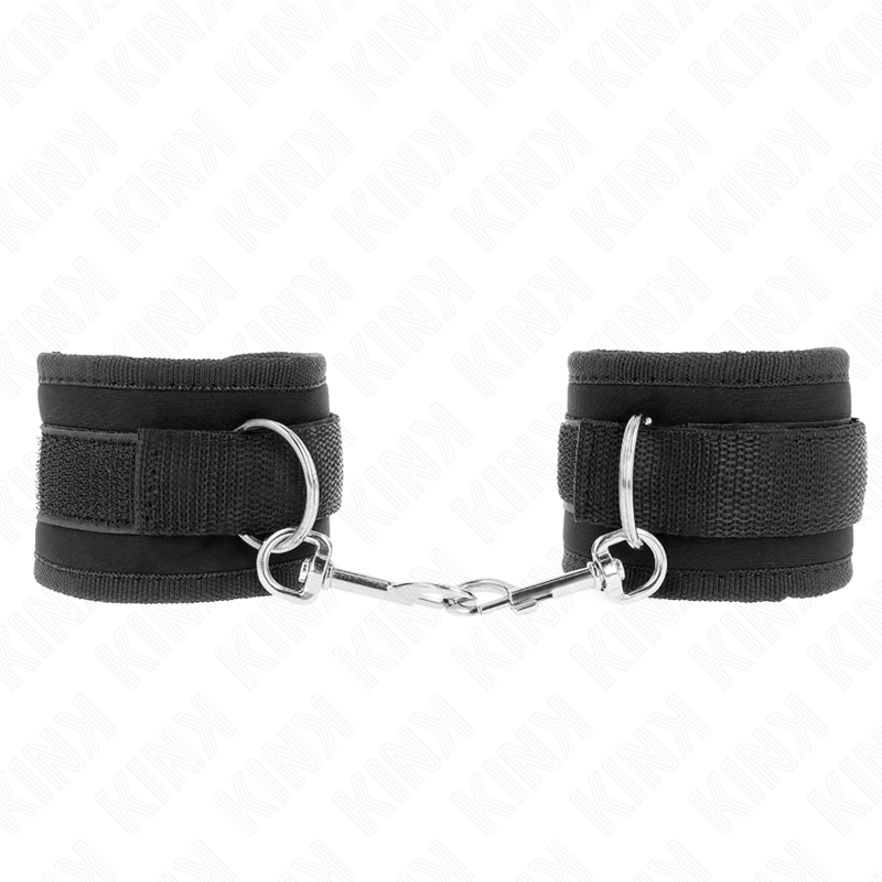 KINK - NYLON BIND SLUITING KLITTENBAND POLSBANDEN ZWART MODEL 2 VERSTELBAAR 18-35 CM X 6 CM