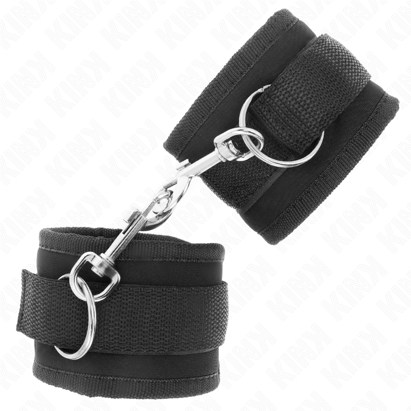 KINK - NYLON BIND SLUITING KLITTENBAND POLSBANDEN ZWART MODEL 2 VERSTELBAAR 18-35 CM X 6 CM